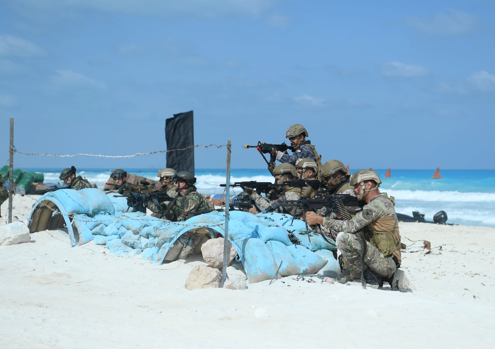 نفذت القوات العديد من المهام التدريبية البرية والجوية والبحرية