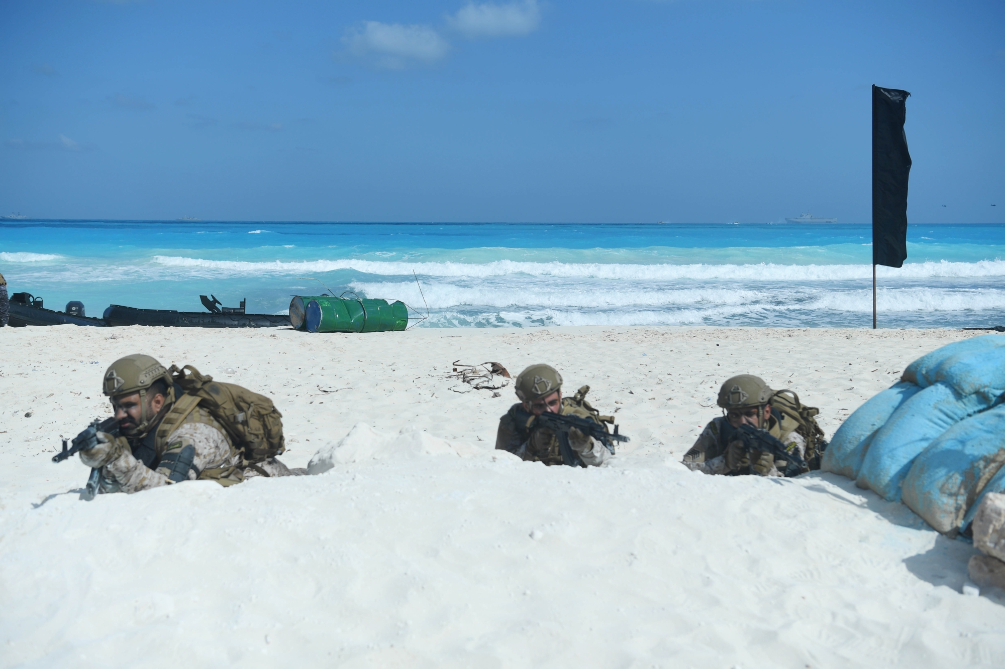 نفذت القوات العديد من المهام التدريبية البرية والجوية والبحرية