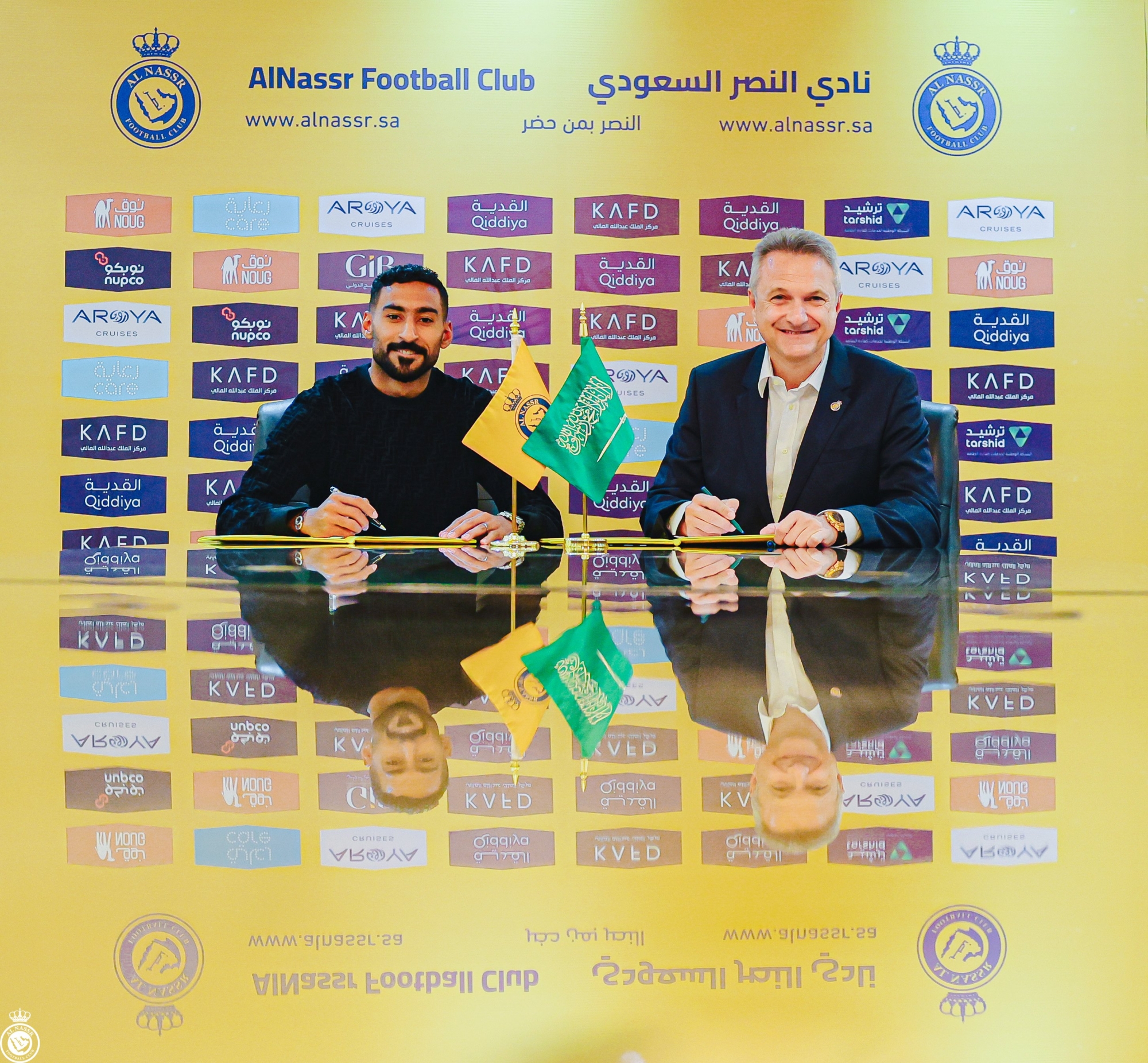  مراسم التوقيع مثّل النصر بها الرئيس التنفيذي الإيطالي جويدو فينجا