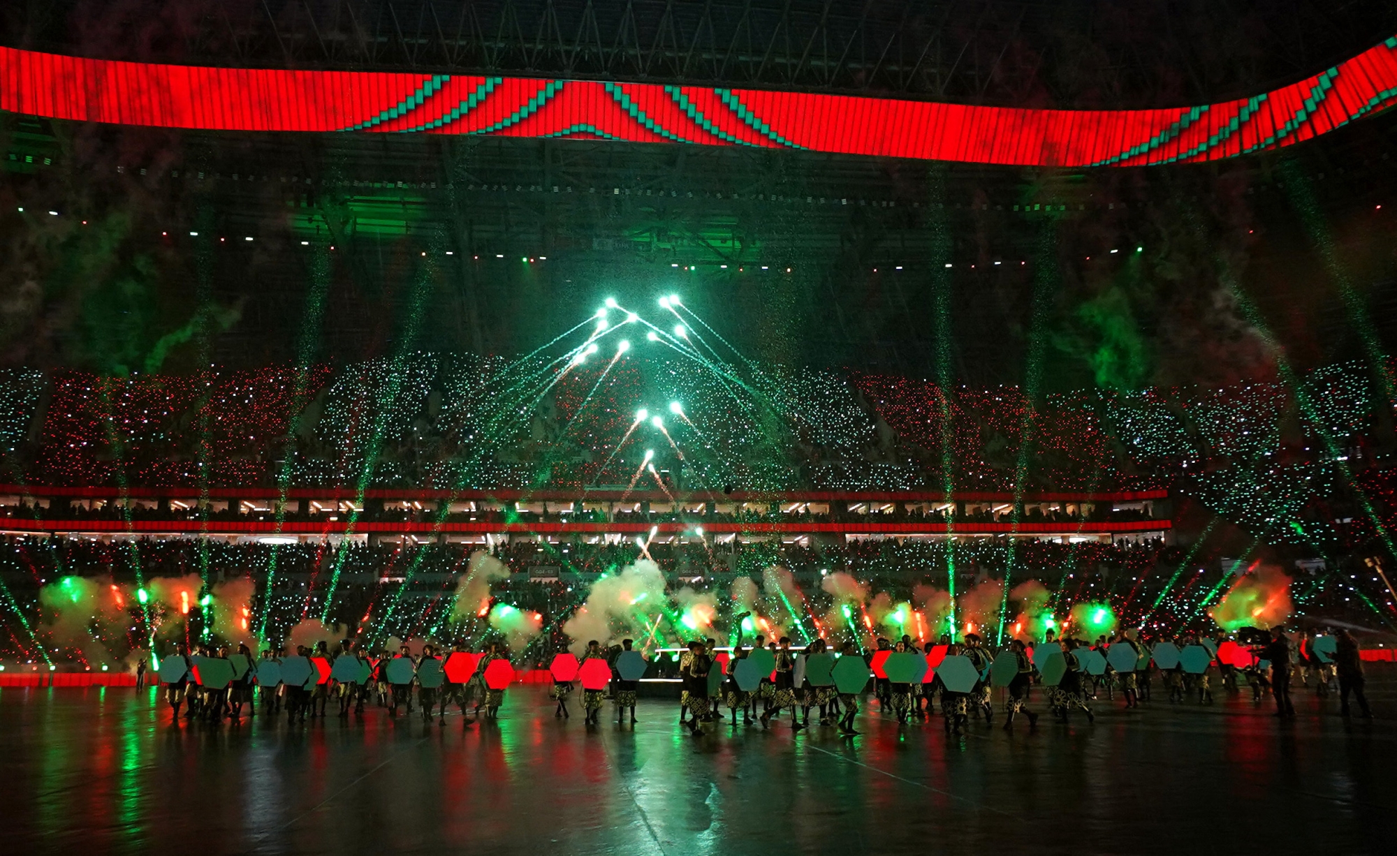 جانب من افتتاح أمم أفريقيا بالمغرب 