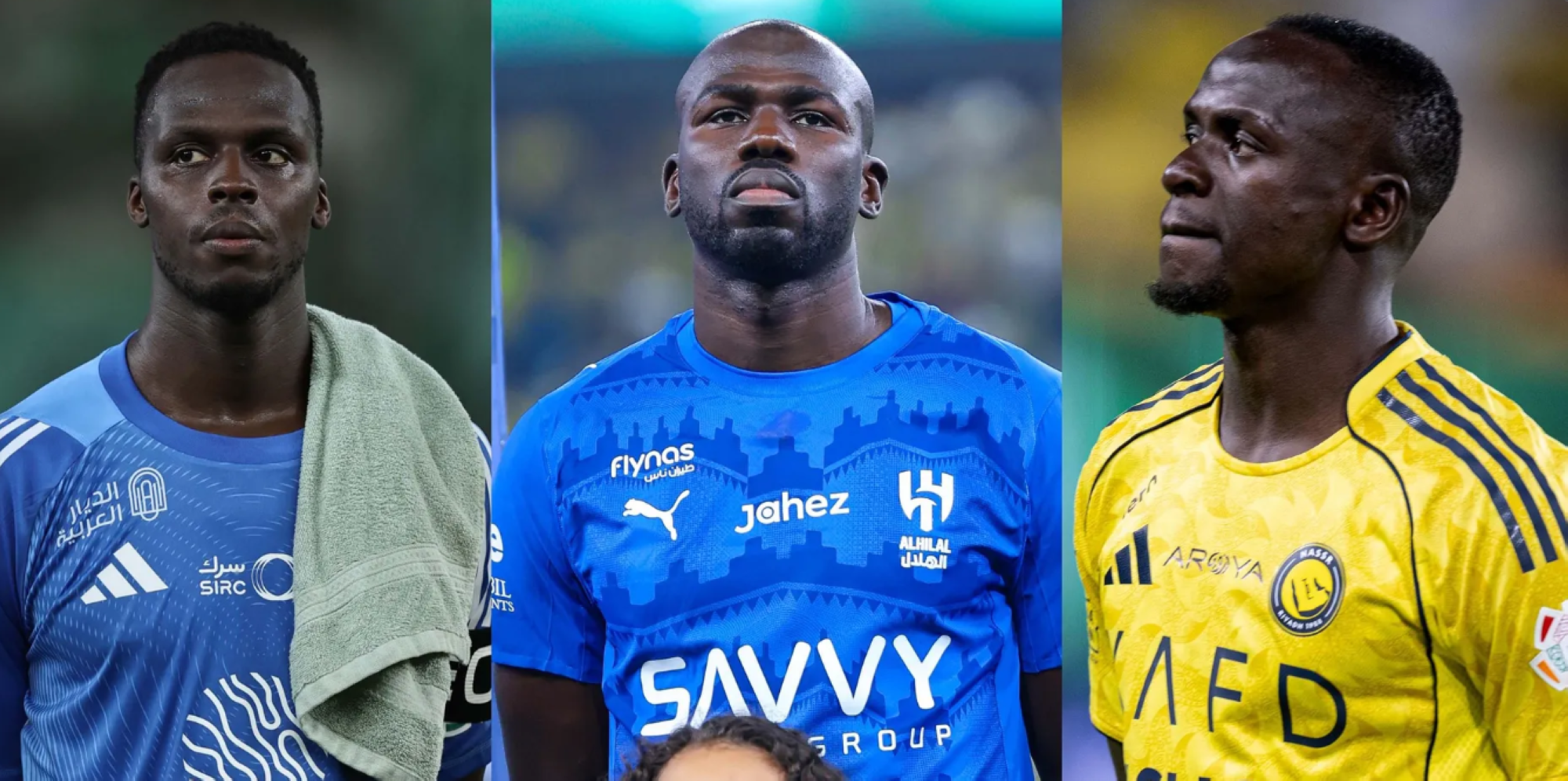 ثلاثي منتخب السنغالي ساديو ماني وكوليبالي وميندي