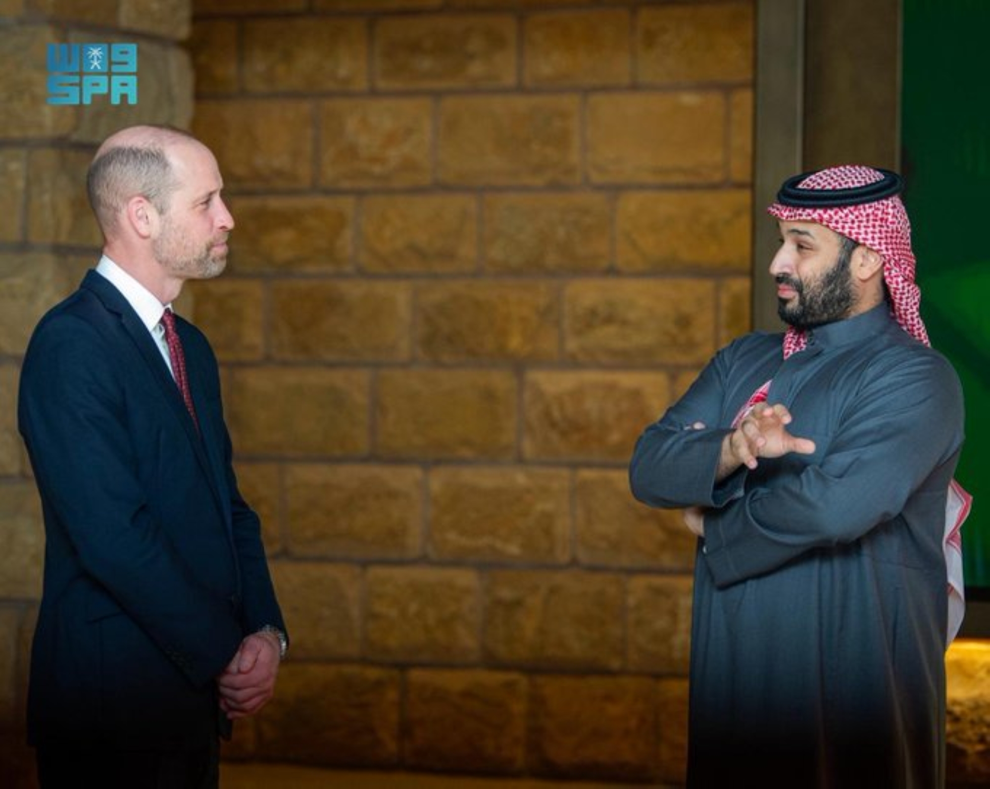 ولي العهد يصطحب الأمير ويليام في جولة بالدرعية