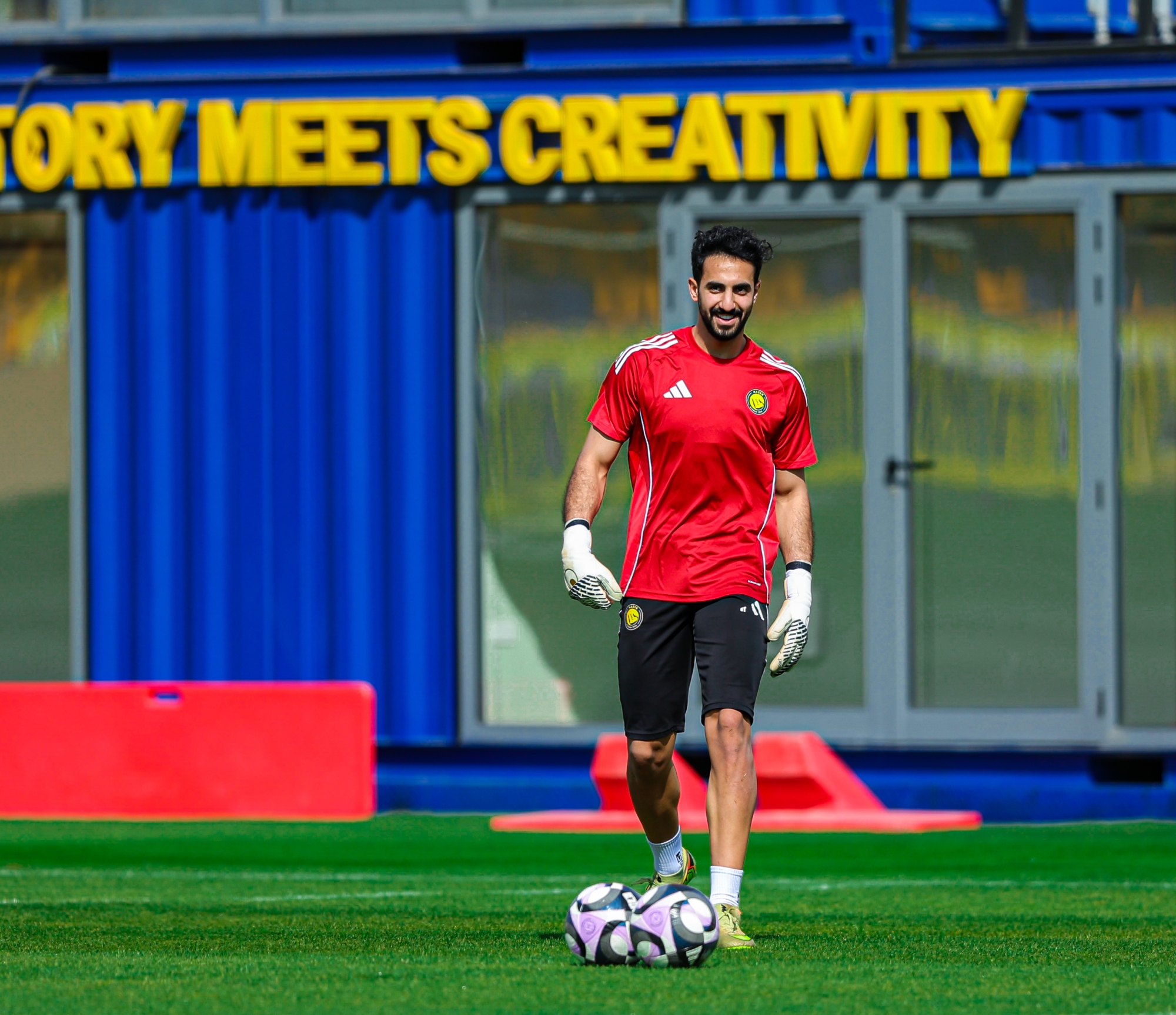 نواف العقيدي في تدريبات النصر 