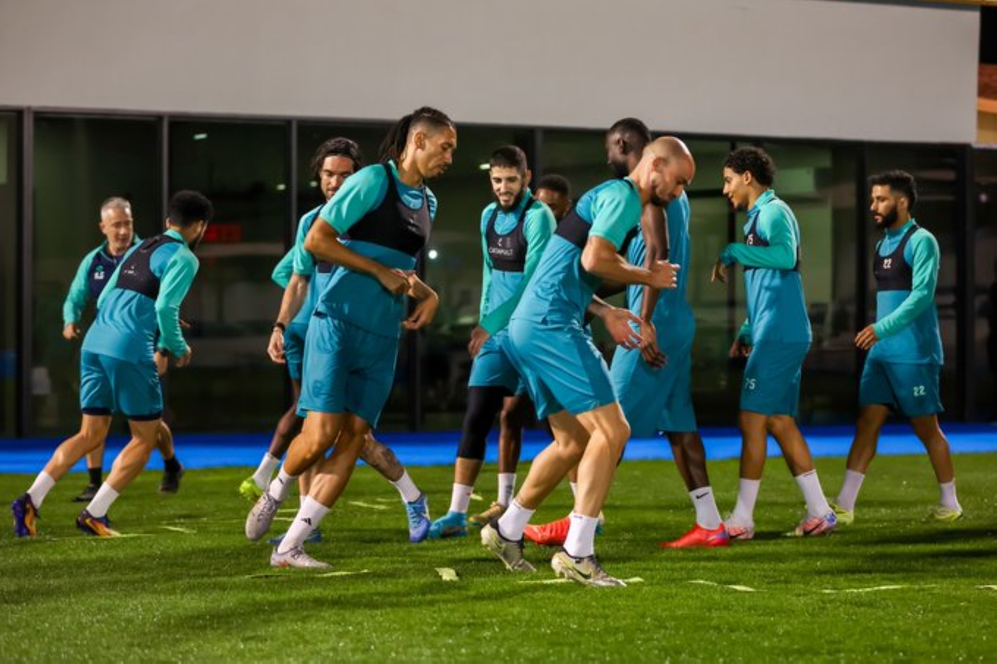 تدريبات فريق الفيحاء قبل مواجهة الاتحاد